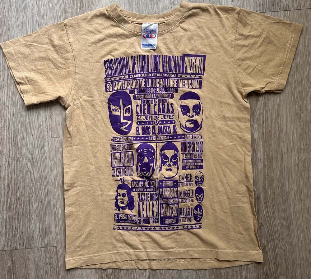 Olimpus VIP Lucha Libre Mexicana Wrestling Event Graphic T-Shirt SZ Youth Med